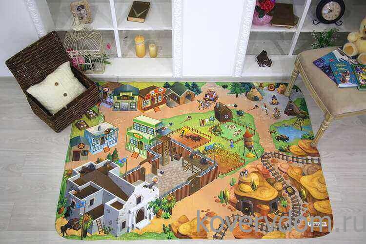 Детский развивающий 3D ковер Дикий Запад 86029