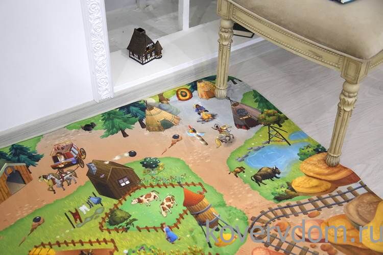 Детский развивающий 3D ковер Дикий Запад 86029